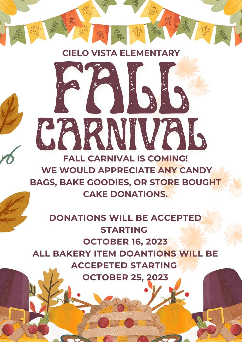  Fall Carnival Donations